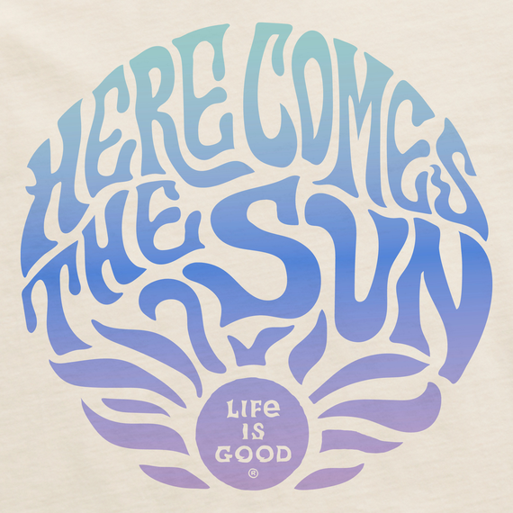 Life is Good Women's Long Sleeve Crusher Lite Tee - Trippy Here Comes the Sun