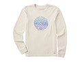 Life is Good Women's Long Sleeve Crusher Lite Tee - Trippy Here Comes the Sun