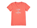Life Is Good Women's Crusher Lite Vee - Tie Dye Life is Good Paw Print