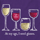 Life Is Good Women's Crusher Lite Vee - I Need Wine Glasses