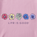 Life Is Good Women's Crusher Lite Vee - Simple Rainbow Flowers