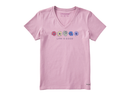 Life Is Good Women's Crusher Lite Vee - Simple Rainbow Flowers