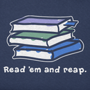 Life is Good Women's Long Sleeve Crusher Lite Vee - Read'em and Reap