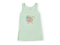 Life is Good Women's Textured Slub Tank - Fine Line Tropical Floral Turtle