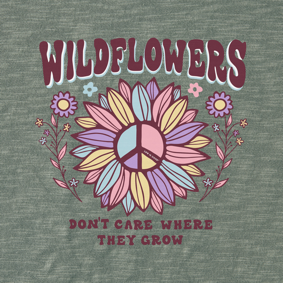 Life is Good Women's Textured Slub Tank - Wildflowers Can Where They Grow