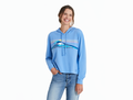 Life is Good Women's Crusher Boxy Hoodie - Wavy Stripes