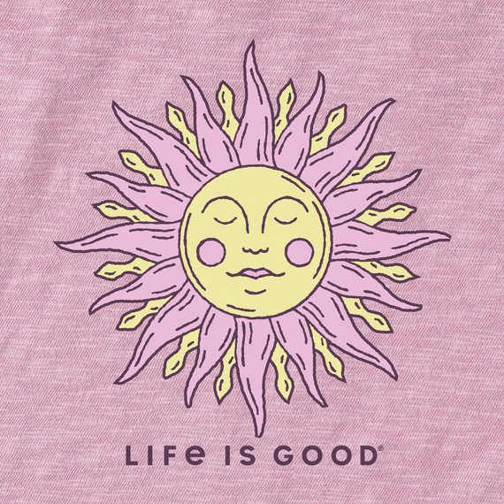 Life is Good Women's Relaxed Fit Slub Tee - Celestial Sun