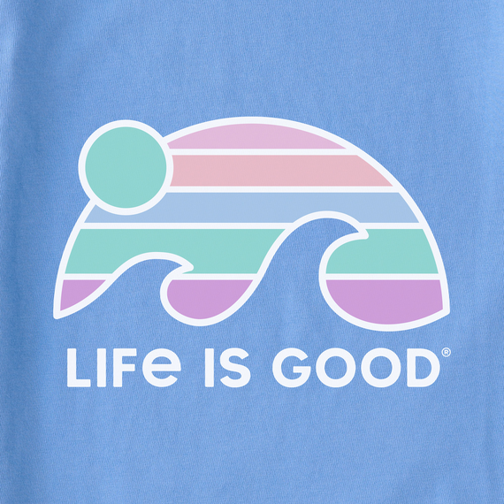 Life is Good Women's Simply True Fleece Zip Hoodie - Sunset Wave LIG