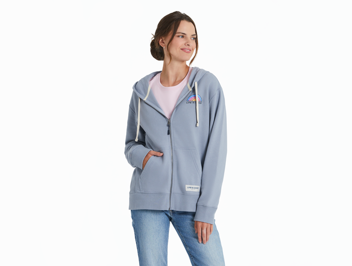 Life is Good Women's Simply True Fleece Zip Hoodie - LIG Golden Landscape