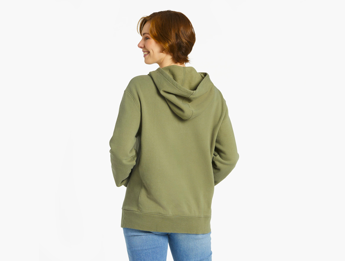 Life is Good Women's Simply True Fleece Hoodie - Mushroom Retro Scene