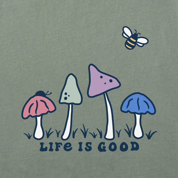 Life is Good Women's Simply True Fleece Hoodie - Mushroom Retro Scene