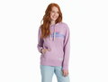 Life is Good Women's Simply True Fleece Hoodie - Retro Mountainscape