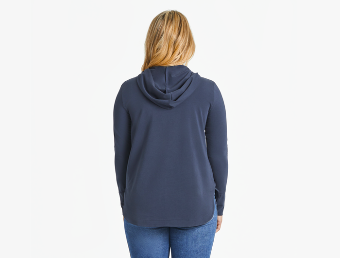 Life is Good Women's Crusher-Flex Hoodie Tunic - Freehand Mountain Sun