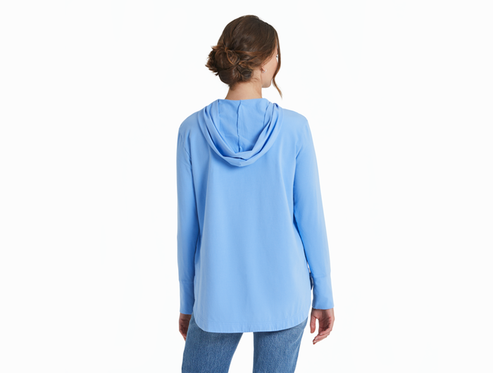 Life is Good Women's Crusher-Flex Hoodie Tunic - Moon Stars