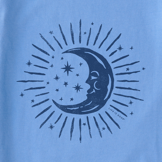 Life is Good Women's Crusher-Flex Hoodie Tunic - Moon Stars