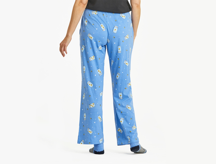 Life is Good Women's Snuggle Up Sleep Pant - Firefly Jar Pattern