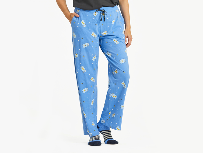 Life is Good Women's Snuggle Up Sleep Pant - Firefly Jar Pattern