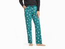 Life is Good Women's Snuggle Up Sleep Pant - Holiday Paw Pattern
