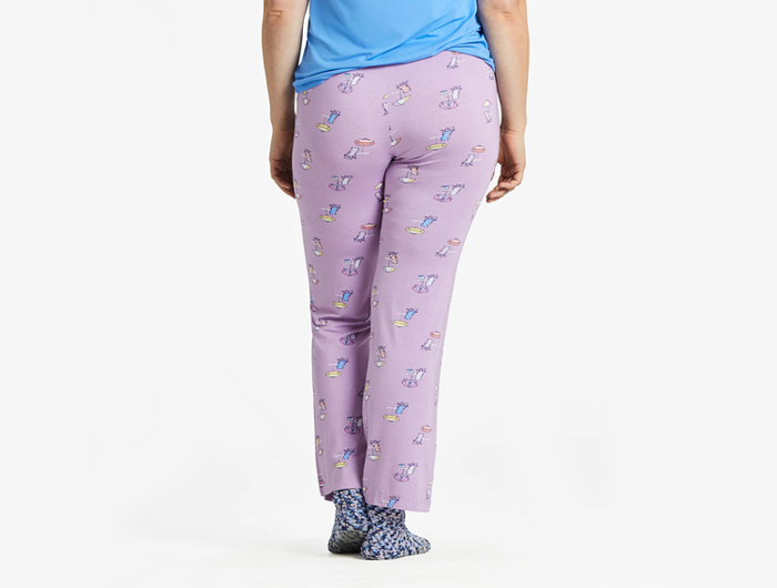 Life is Good Women's Lightweight Sleep Pant - Beach Life Pattern