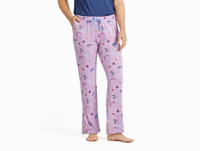 Life is Good Women's Lightweight Sleep Pant - Cozy Winter Pattern