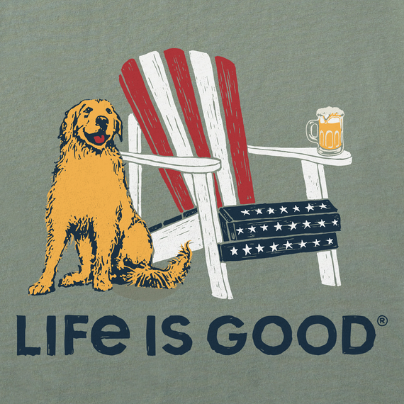 Life is Good Men's Crusher Tee - American Adirondack Beer