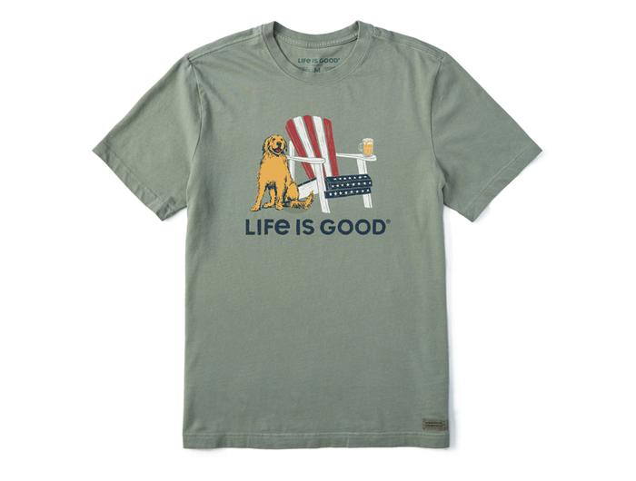 Life is Good Men's Crusher Tee - American Adirondack Beer