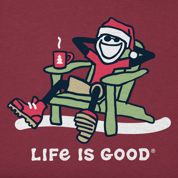 Life is Good Men's Crusher Tee - Santa Jake Adirondack