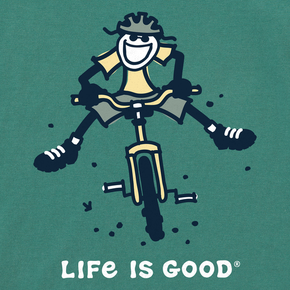 Life is Good Men's Crusher Tee - Jake Mountain Bike