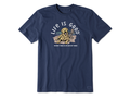 Life is Good Men's Crusher Tee - Best Things Golden Dock