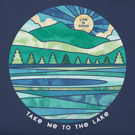 Life is Good Men's Crusher Tee - Washy Take Me to the Lake