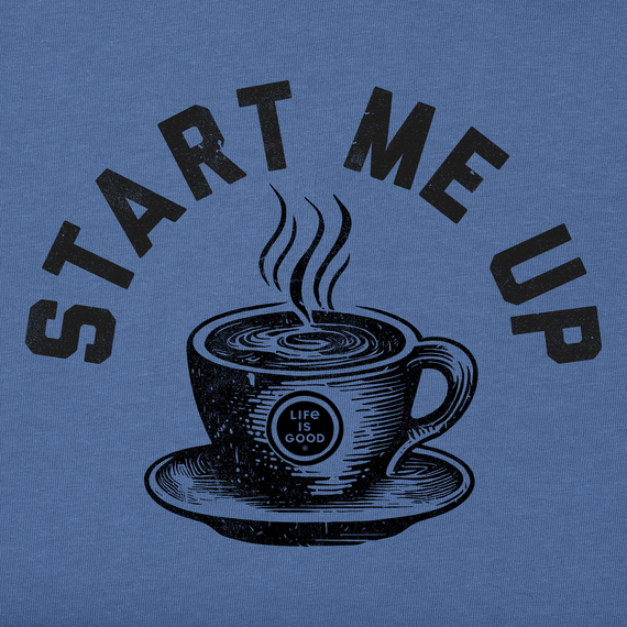 Life is Good Men's Crusher Tee - Start Me Up Coffee