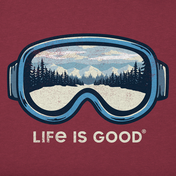 Life is Good Men's Long Sleeve Crusher Tee - Goggles Trail View