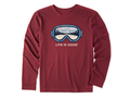 Life is Good Men's Long Sleeve Crusher Tee - Goggles Trail View