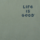 Life is Good Men's Long Sleeve Crusher Tee - Jake and Rocket Good Day Sketch