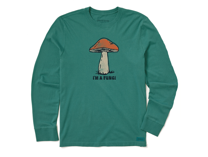 Life is Good Men's Long Sleeve Crusher Tee - I'm a Fungi