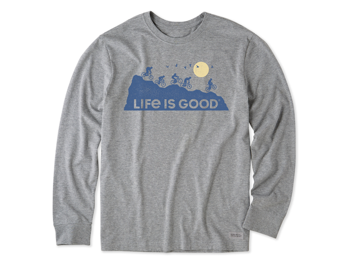 Life is Good Men's Long Sleeve Crusher Tee - Ride On and On