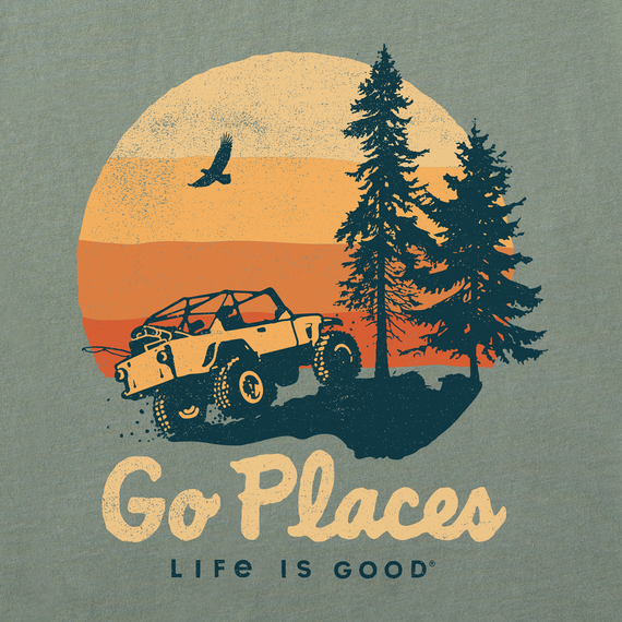 Life is Good Men's Long Sleeve Crusher Tee - Go Places