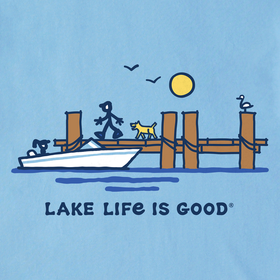 Life is Good Men's Crusher Lite Tee - Dock Lake Life is Good