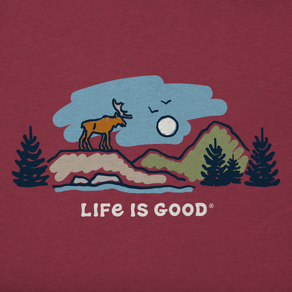 Life is Good Men's Crusher Lite Tee - Moose Mountain Vista