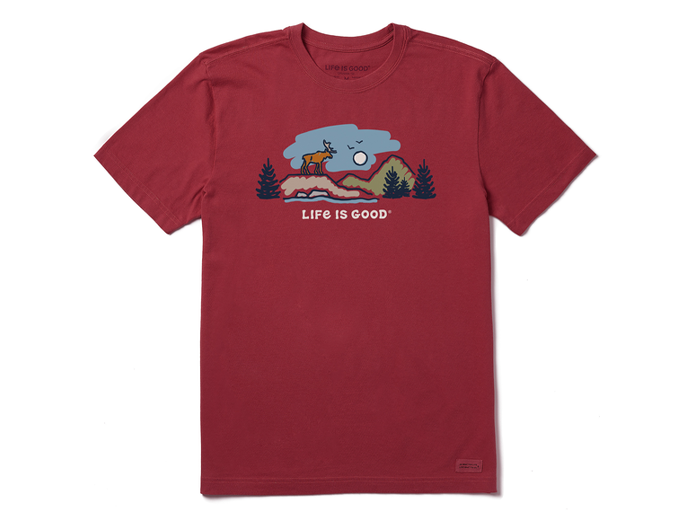 Life is Good Men's Crusher Lite Tee - Moose Mountain Vista