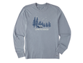 Life is Good Men's Long Sleeve Crusher Lite - Snowy Evening