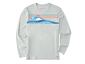 Life is Good Men's Long Sleeve Crusher Lite - Wavy Stripes