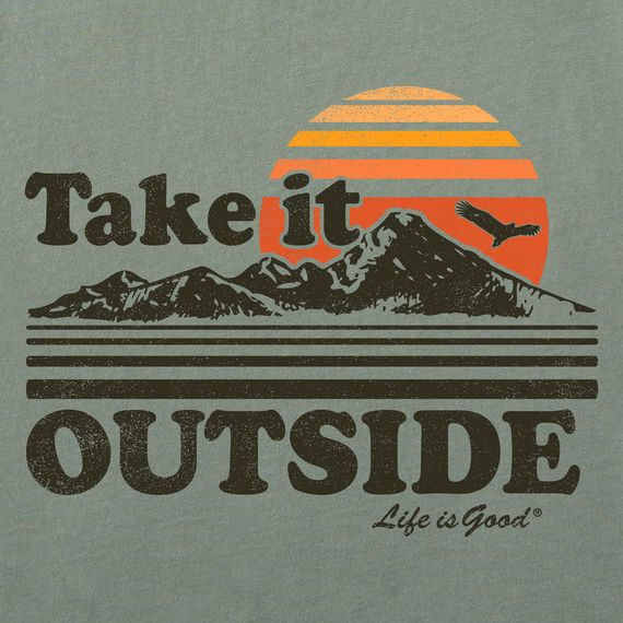 Life is Good Men's Long Sleeve Crusher Lite - Take It Outside Retro