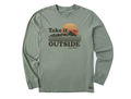 Life is Good Men's Long Sleeve Crusher Lite - Take It Outside Retro