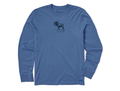 Life is Good Men's Long Sleeve Crusher Lite - Simple Moose