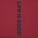 Life is Good Men's Long Sleeve Crusher Lite - Log On Campfire