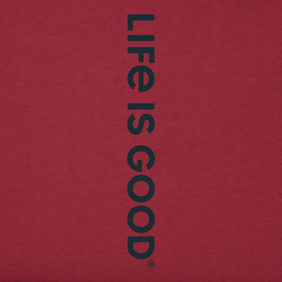 Life is Good Men's Long Sleeve Crusher Lite - Log On Campfire