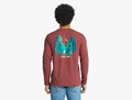 Life is Good Men's Long Sleeve Crusher Lite - Log On Campfire