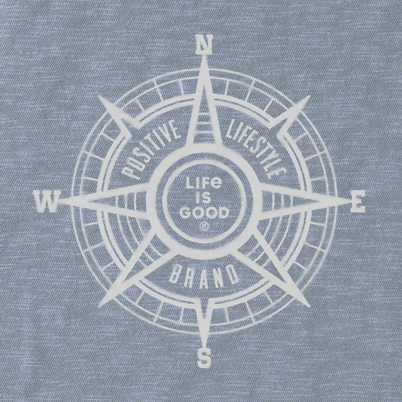 Life is Good Men's Textured Slub Tee - Positive Compass