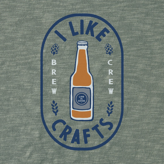 Life is Good Men's Textured Slub Tee - I Like Crafts Label